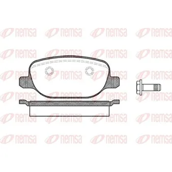 Brzdová destička Sada brzdových destiček, kotoučová brzda REMSA 0878.00