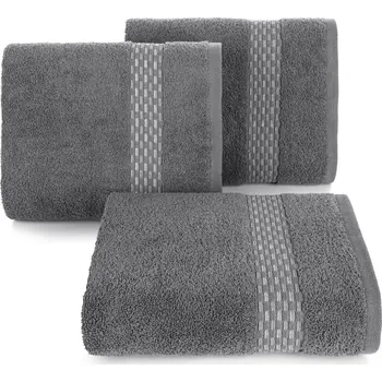 BAVLNĚNÝ RUČNÍK RIVA 70X140 CM ŠEDÁ