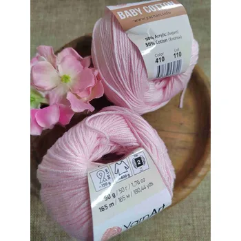 Galanterie Pletací příze Baby Cotton 50 g růžová