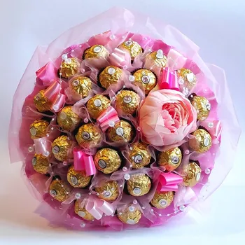 umělá květina Ateliér Confetti Kytice z bonbónů - Irma Růžová