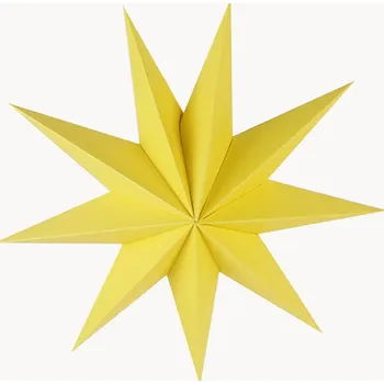 Vánoční dekorace Velká papírová hvězda Barva: Žlutá