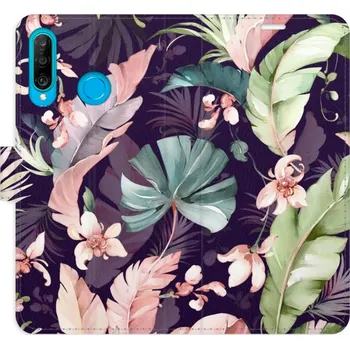 Pouzdro na mobilní telefon Flipové pouzdro iSaprio - Flower Pattern 08 - Huawei P30 Lite