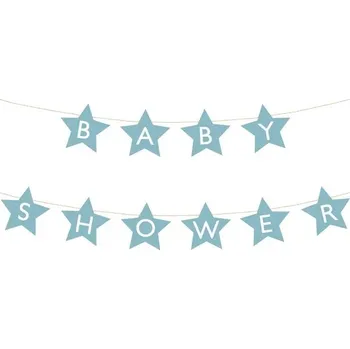 Party dekorace Světle modrý banner na dětskou oslavu 290x16,5 cm