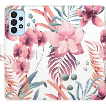 Pouzdro na mobilní telefon Flipové pouzdro iSaprio - Pink Flowers 02 - Samsung Galaxy A33 5G