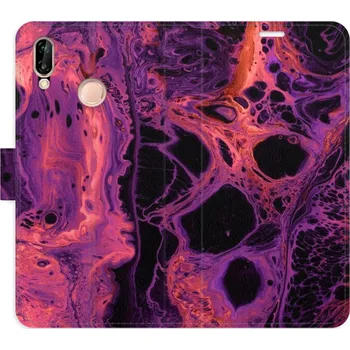 Pouzdro na mobilní telefon Flipové pouzdro iSaprio - Abstract Dark 02 - Huawei P20 Lite