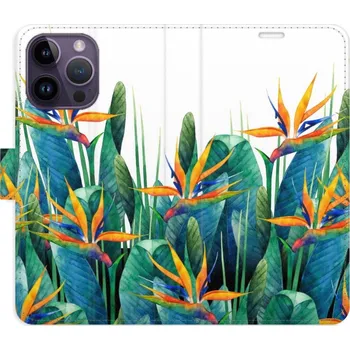 Pouzdro na mobilní telefon Flipové pouzdro iSaprio - Exotic Flowers 02 - iPhone 14 Pro Max