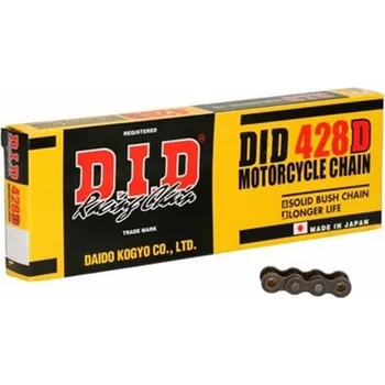 Řetězová sada pro motocykl Moto řetěz DID D Kawasaki KH 100 (6 Holes) 1993 - 1994 Netěsněný černý