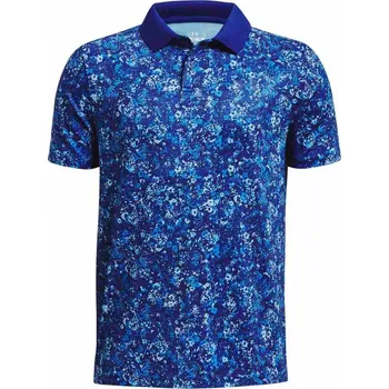 Chlapecké tričko Under Armour Performance Floral Speckle dětské polo, modré dětské, M