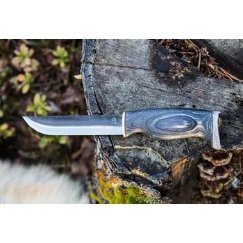 Kuchyňský nůž Arctic Legend Bear, pevný nůž s pouzdrem, mořená dřevěná rukojeť AL40897