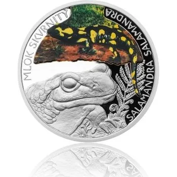 2015 - Stříbrná mince 1 NZD Mlok skvrnitý - kolorováno