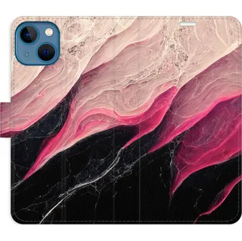 Pouzdro na mobilní telefon Flipové pouzdro iSaprio - BlackPink Marble - iPhone 13