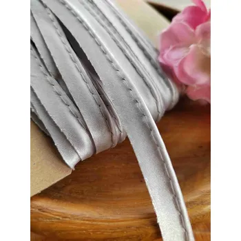 Saténová paspulka / kédr šíře 10 mm šedá