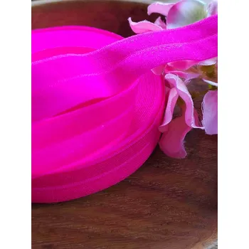 Textilie Lemovací pruženka šíře 19 mm růžová neon
