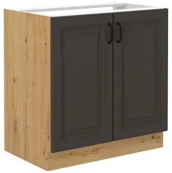 Kuchyňská skříňka Kuchyňská skříňka pod dřez Retroline 80 ZL 2F BB, Barva: dub artisan + grafit, Dřez: ne MIRJAN 5903211145667