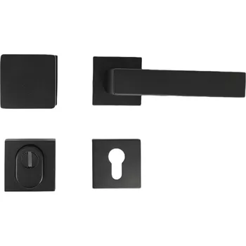 Dveřní kování Cobra ochranné kování C401-S plus (černá) Provedení: K PZ RE (klika pravá/koule pro FAB)