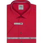 Košile AMJ Comfort fit s krátkým rukávem - červená se vzorem velikost: 45