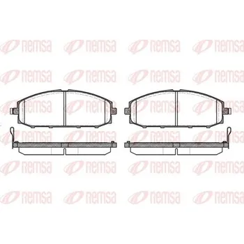 Brzdová destička Sada brzdových destiček, kotoučová brzda REMSA 0711.04