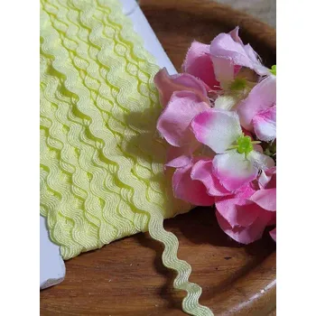 Krajka Hadovka šíře 5 mm žlutá světlá