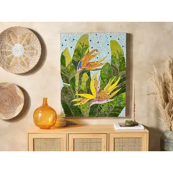 Bytová dekorace Nástěnná dekorace vícebarevná mozaika ze skla moderní klasická ručně vyrobená Beliani