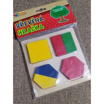 Dřevěná dětská vkládačka tvary