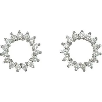 Náušnice Stříbrné náušnice zirkonová kolečka