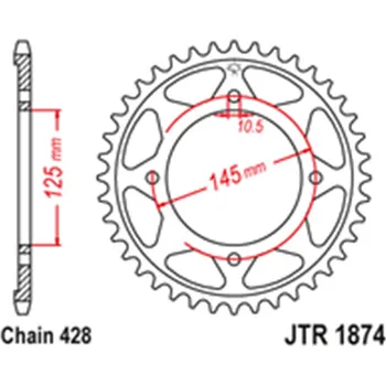 Řetězová sada pro motocykl Zadní rozeta Yamaha XVS 250 Drag Star 2001 - 2004 56 zubů