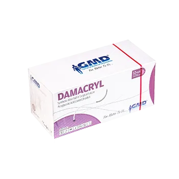 Náplast DAMACRYL USP 3-0/150cm/vlákno bez jehly PGA odbarvená (12ks/bal)