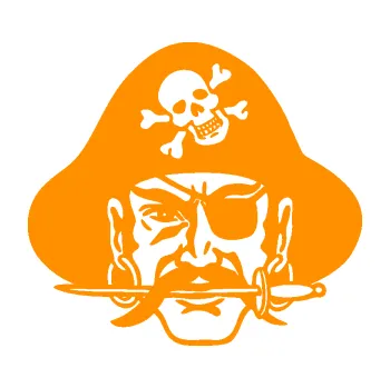 Samolepící dekorace SAMOLEPKA Pirát 002 levá (06 - oranžová) NA AUTO, NÁLEPKA, FÓLIE, POLEP, TUNING, VLASTNÍ TEXT, TISK, AUTOSAMOLEPKY.cz, POLEPY, OBRÁZEK, LOGO, SAMOLEPKY