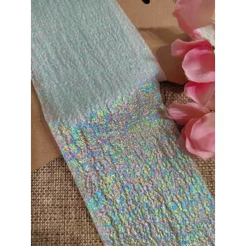 Stuha Stuha s perleťovým leskem šíře 65 mm světle modrá