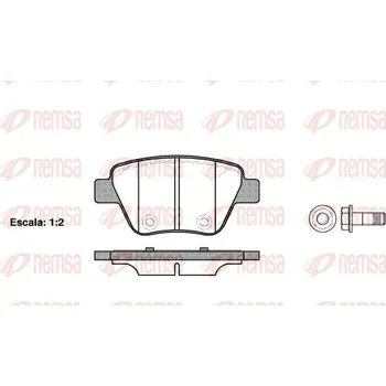 Brzdová destička Sada brzdových destiček, kotoučová brzda REMSA 1420.00