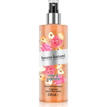 Tělový sprej Bruno Banani Sweet Fantasy Rose & Popcorn parfémovaný tělový sprej na tělo a vlasy pro ženy 250 ml