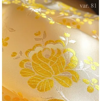 HEDVA ČESKÝ BROKÁT Odrina 160 krojový brokát KVĚT POMNĚNKY ecru | R81