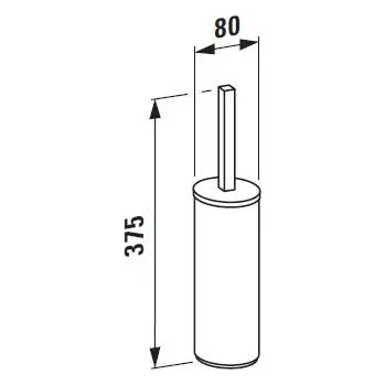 WC štětka Laufen LB3 wc kartáč stojící, chrom 3.8368.2.004.000.1
