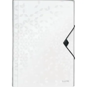 LEITZ Aktovka s přihrádkami WOW, PP, bílá 45890001