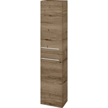 Koupelnový nábytek Dřevojas Vysoká skříň DOS SV1D2 35 - D21 Tobacco / Úchytka T02 / D21 Tobacco / Levé