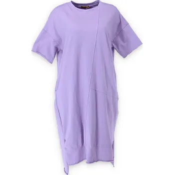 Dámské šaty Šaty teplákové K7300 Mooij Itáliej barva: fialová-lila