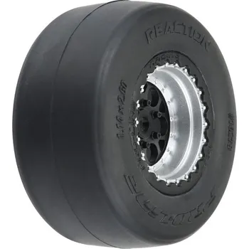 RC vybavení Pro-Line kolo 1:16, pneu Reaction zadní, disk H8 černý/stříbrný (2ks)