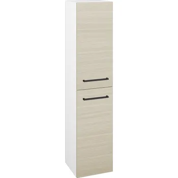 Koupelnový nábytek Dřevojas Vysoká skříň DOS SVD2 35 - N01 Bílá lesk / Úchytka T06 / D04 Dub / Pravé