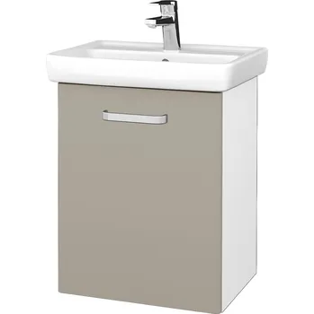 Koupelnový nábytek Dřevojas Koupelnová skříňka DOOR SZD 50 - N01 Bílá lesk / Úchytka T01 / L04 Béžová vysoký lesk / Levé