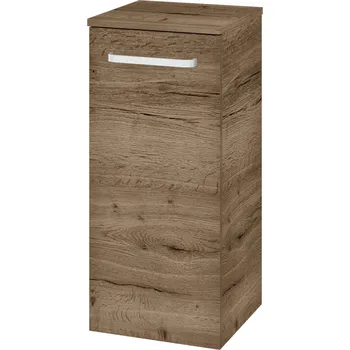 Koupelnový nábytek Dřevojas Nízká skříňka DOS SND 35 - D21 Tobacco / Úchytka T01 / D21 Tobacco / Levé