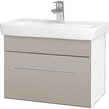 Koupelnový nábytek Dřevojas Koupelnová skříňka SOLO SZZ 60 - N01 Bílá lesk / Úchytka T02 / N07 Stone