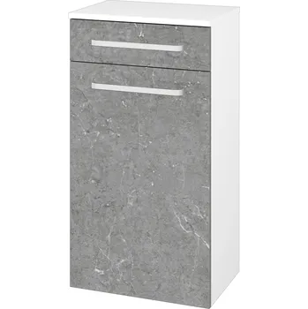 Koupelnový nábytek Dřevojas Nízká skříňka DOS SNDZ 50 - N01 Bílá lesk / Úchytka T01 / D20 Galaxy / Levé