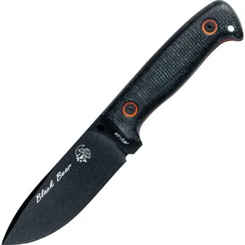 Pracovní nůž J&V ADVENTURE BLACKBEAR BLACK, pevný nůž s pouzdrem 1501-YU-T-PA