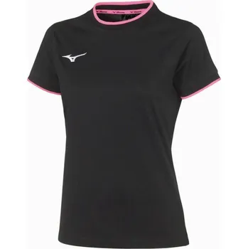 Dámské tričko Mizuno Tee/Black/Pink Fluo Velikost: XL