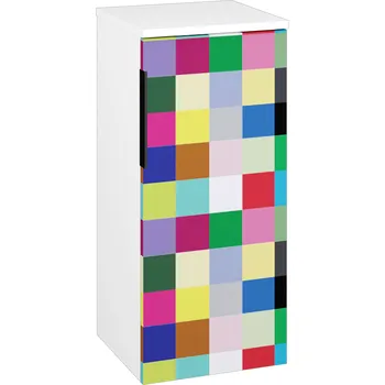 Koupelnový nábytek Dřevojas Nízká skříňka DOS SND 35 - N01 Bílá lesk / Úchytka T07 / IND Individual / Pravé