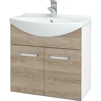 Koupelnový nábytek Dřevojas Koupelnová skříňka TAKE IT SZD2 65 - N01 Bílá lesk / Úchytka T01 / D17 Colorado