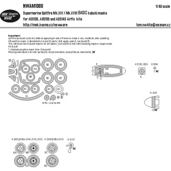 Plastikový model 1/48 Mask S.Spitifre Mk.XIV/Mk.XVIII BASIC (AIRF)