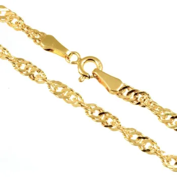 Řetízek ŠPERKY-NM, Zlatý točený řetízek 566 lambáda Délka řetízku: 45 cm