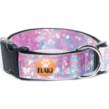 Obojek pro psa Flaki Obojek WATERCOLOR Velikost: Střední pes (3cm), Zapínání: Plastové, Obvod krku zvířete + nápis: specifikujete individuálně po odeslání objednávky