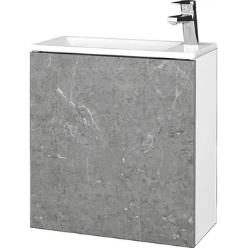 Koupelnový nábytek Dřevojas Koupelnová skříňka VARIANTE SZD 50 umyvadlo Zoom - N01 Bílá lesk / D20 Galaxy / Pravé